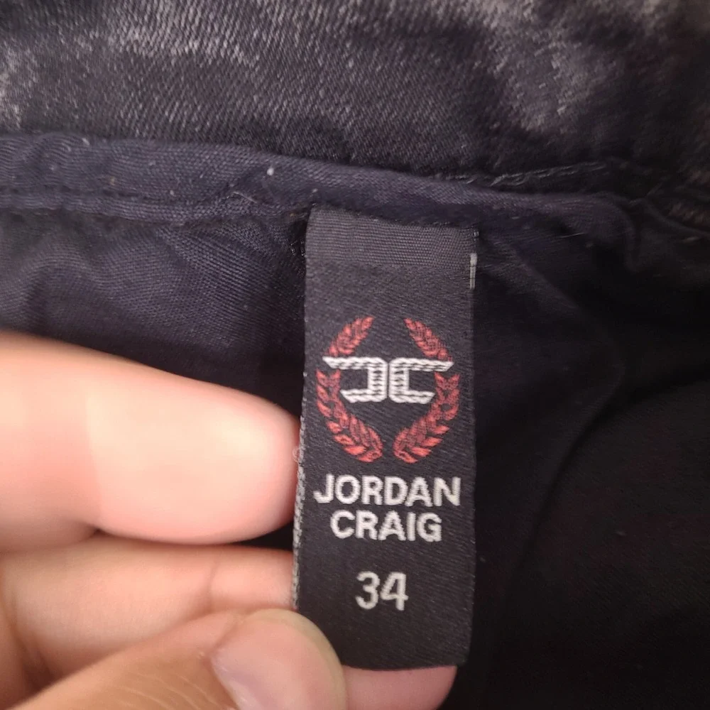 Jordan Craig Legacy Edition Denim Shorts Mens‎ 34 Black Jean Distressed Stretch